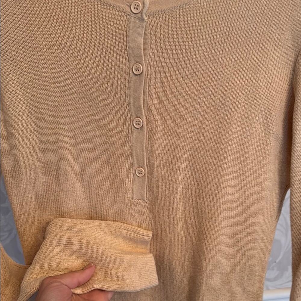 ONE GREY DAY Women's Beige Long Sleeve Top, S - Picture 6 of 7